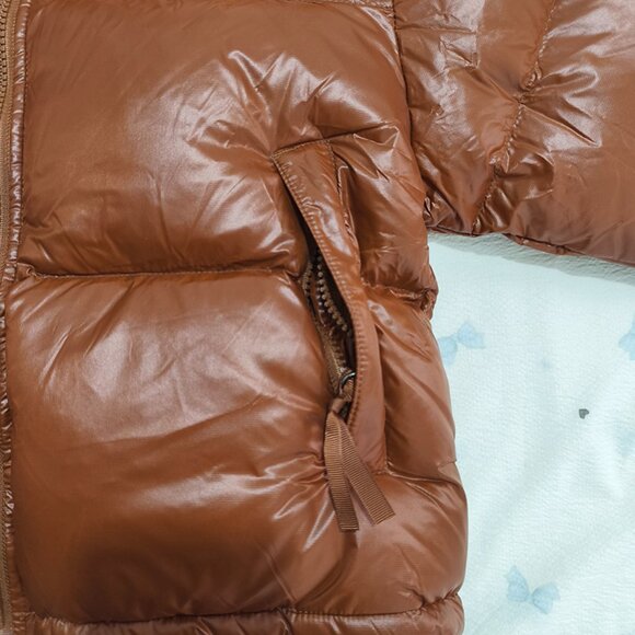 The North Face Brown Short Glossy Down Jacket - Picture 7 of 12